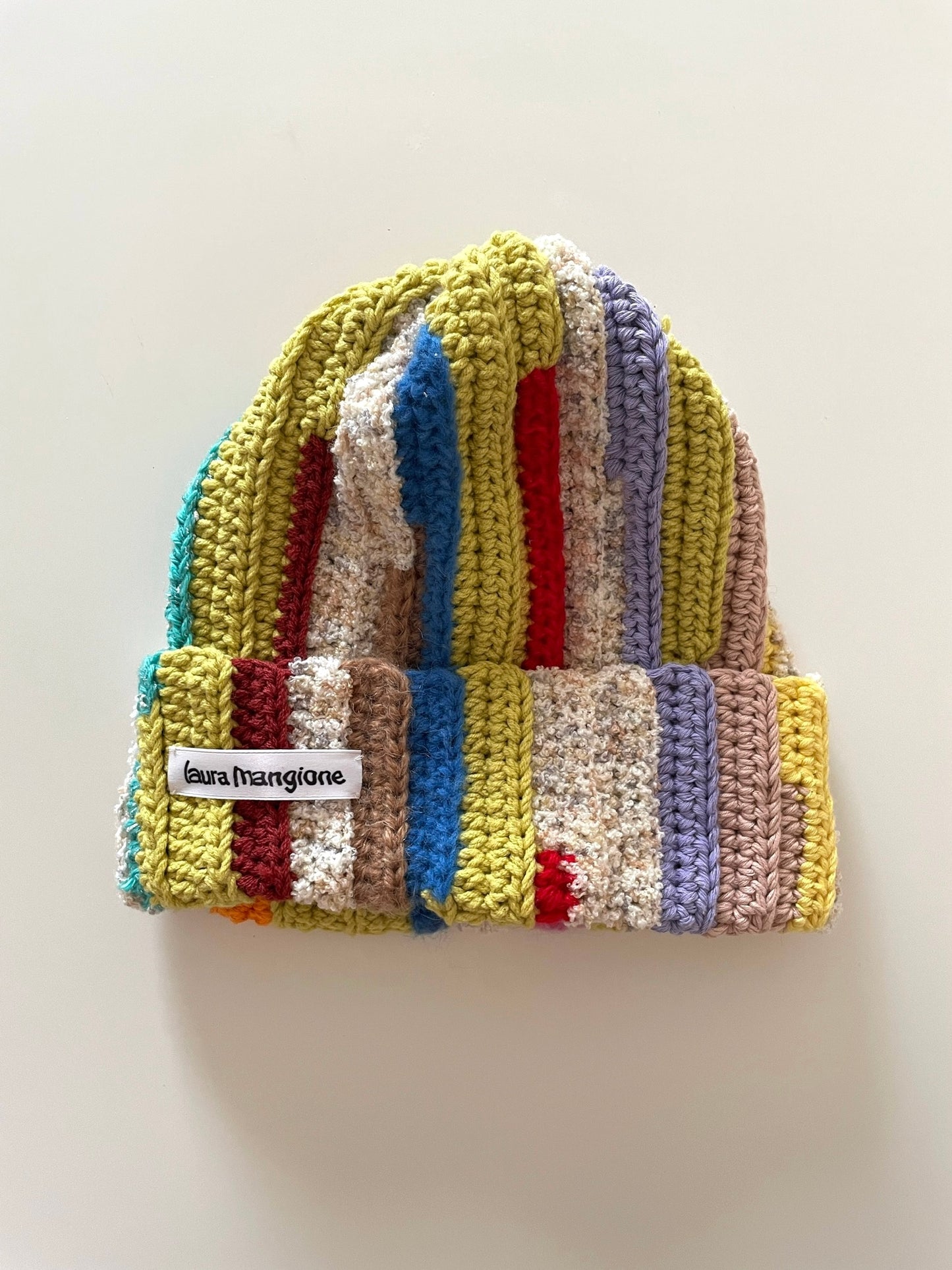 Chunky scrap yarn beanie Jade
