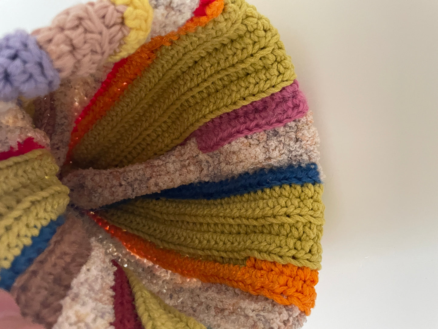 Chunky scrap yarn beanie Jade
