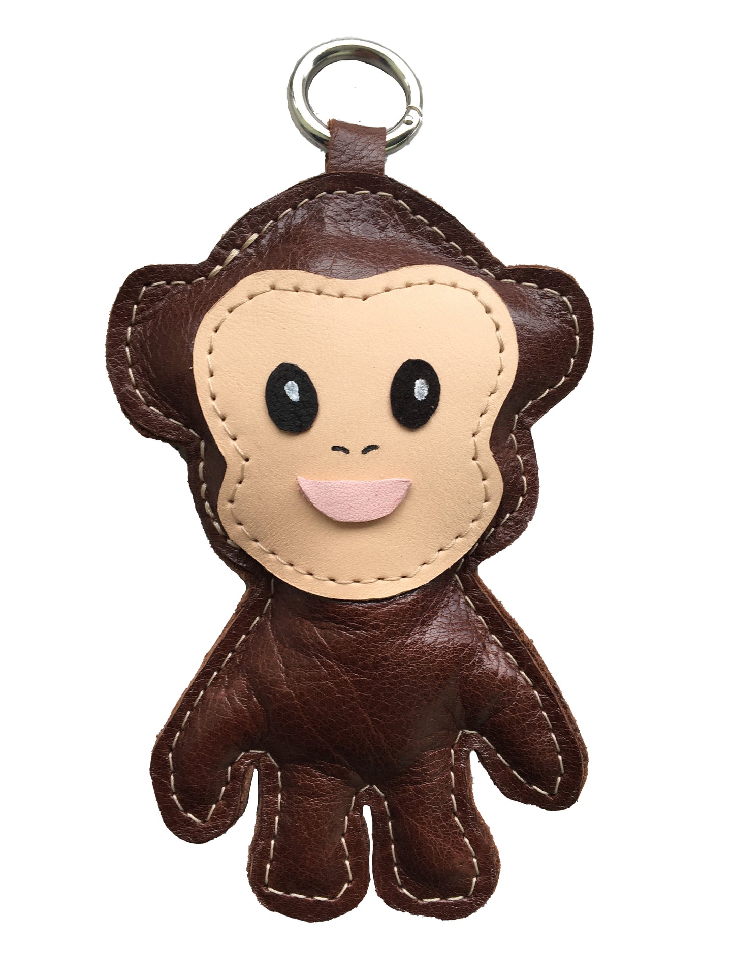 bag charm - upcylcled leather FRED