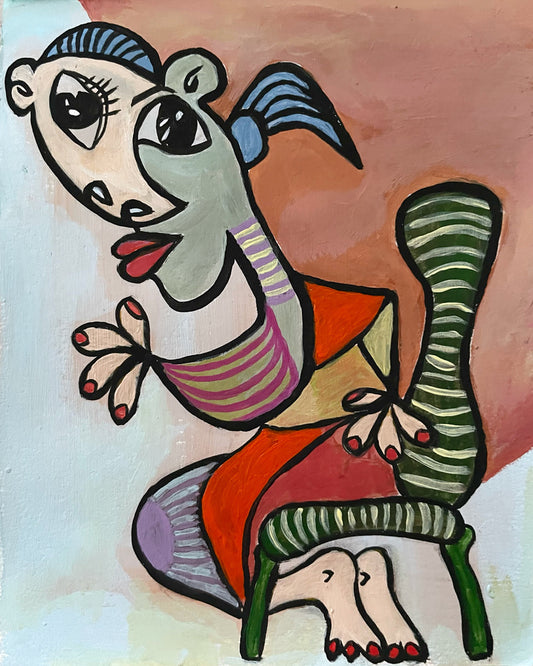 x figurative art - titel 'running woman'