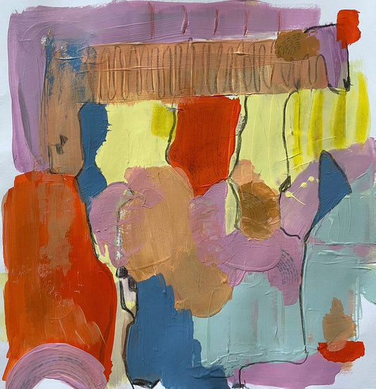 x painting abstract - 'thoughts'