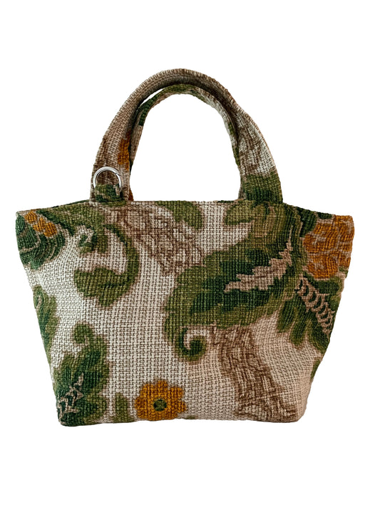 Upcycling bag YARA vintage curtains fabric flower fabric bag handmade