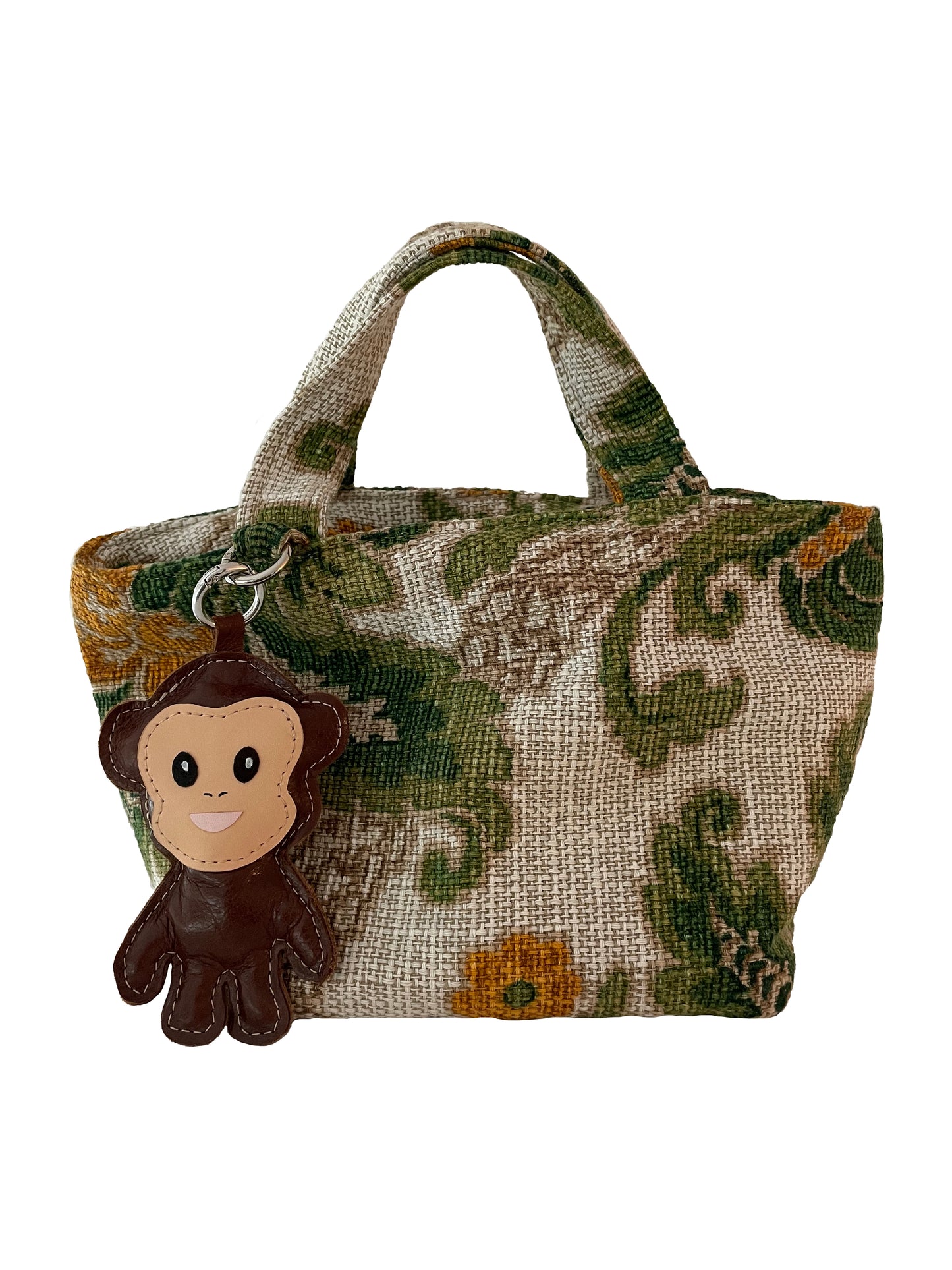 bag charm - upcylcled leather FRED