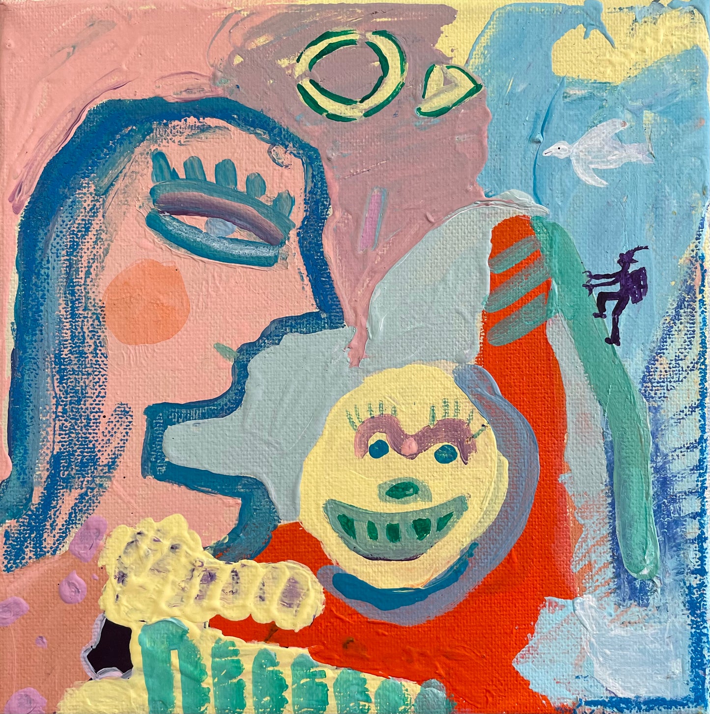 x abstract art - 'living in a happy moment‘