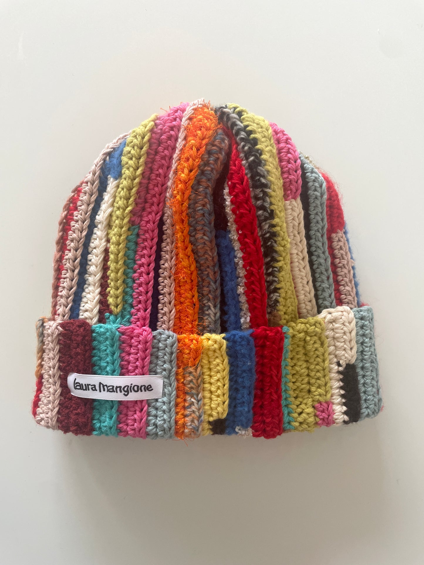 Chunky scrap yarn beanie Bryn