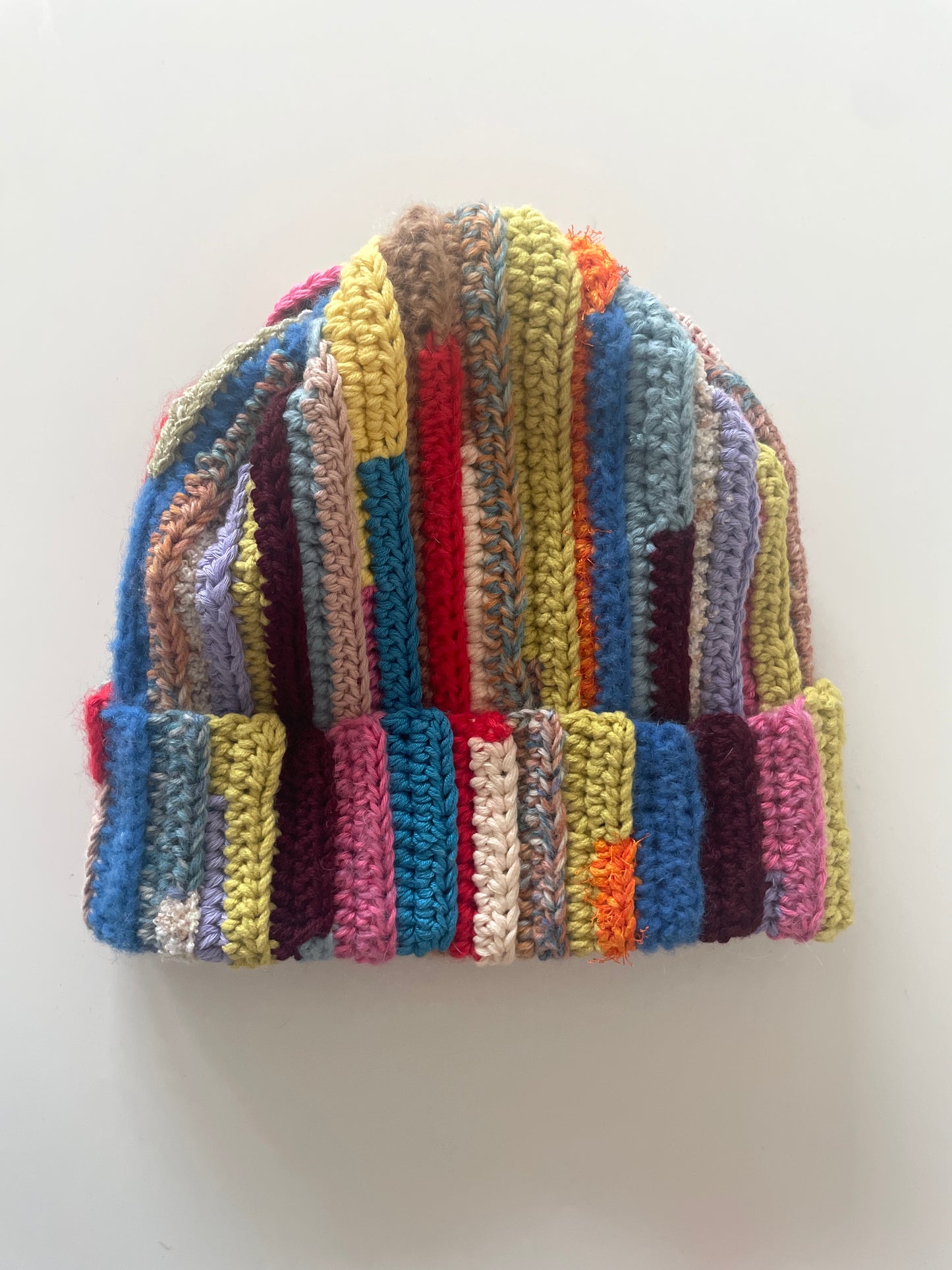 Chunky scrap yarn beanie Bryn
