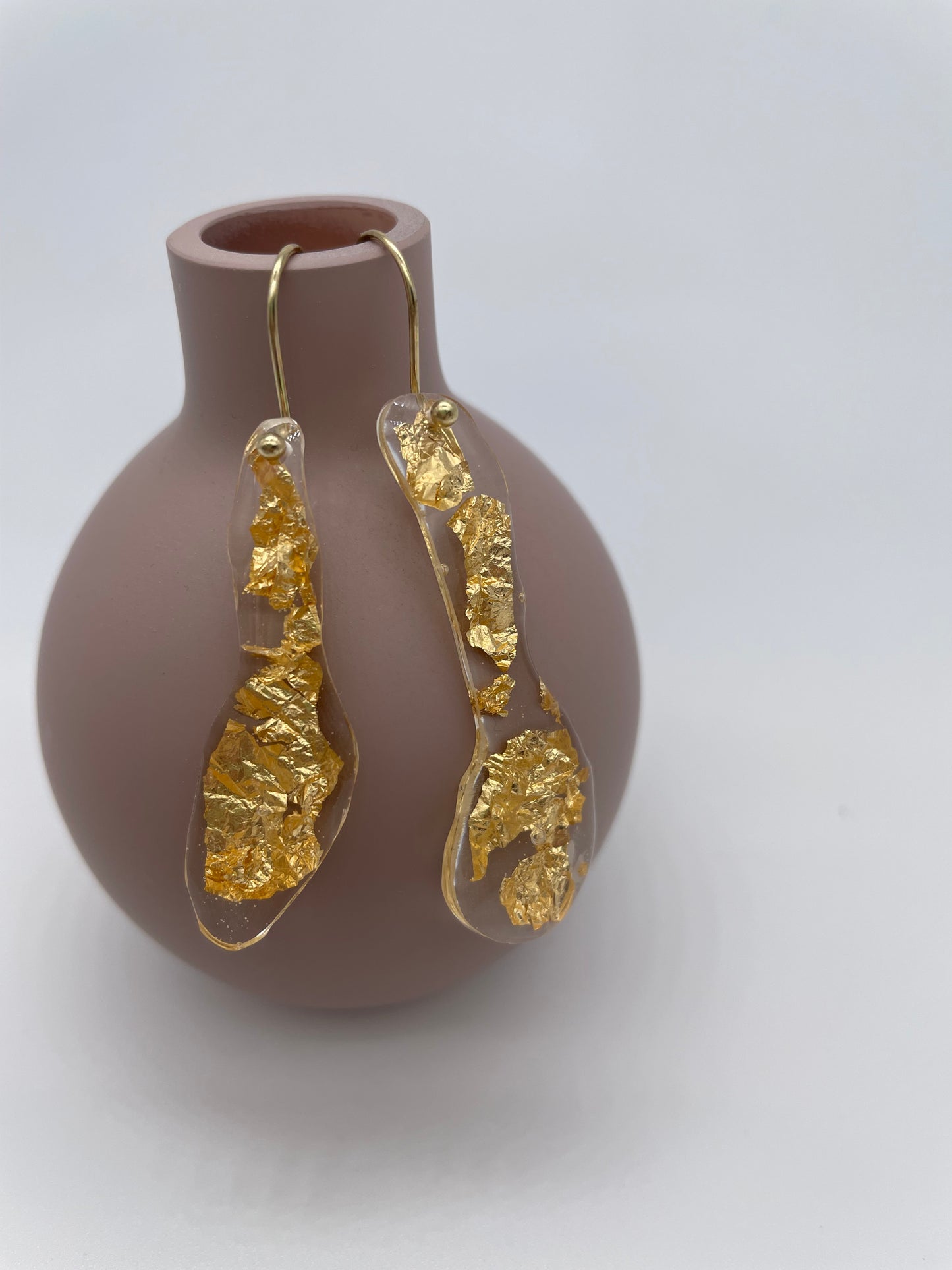 Fluid drop earrings - organic shape