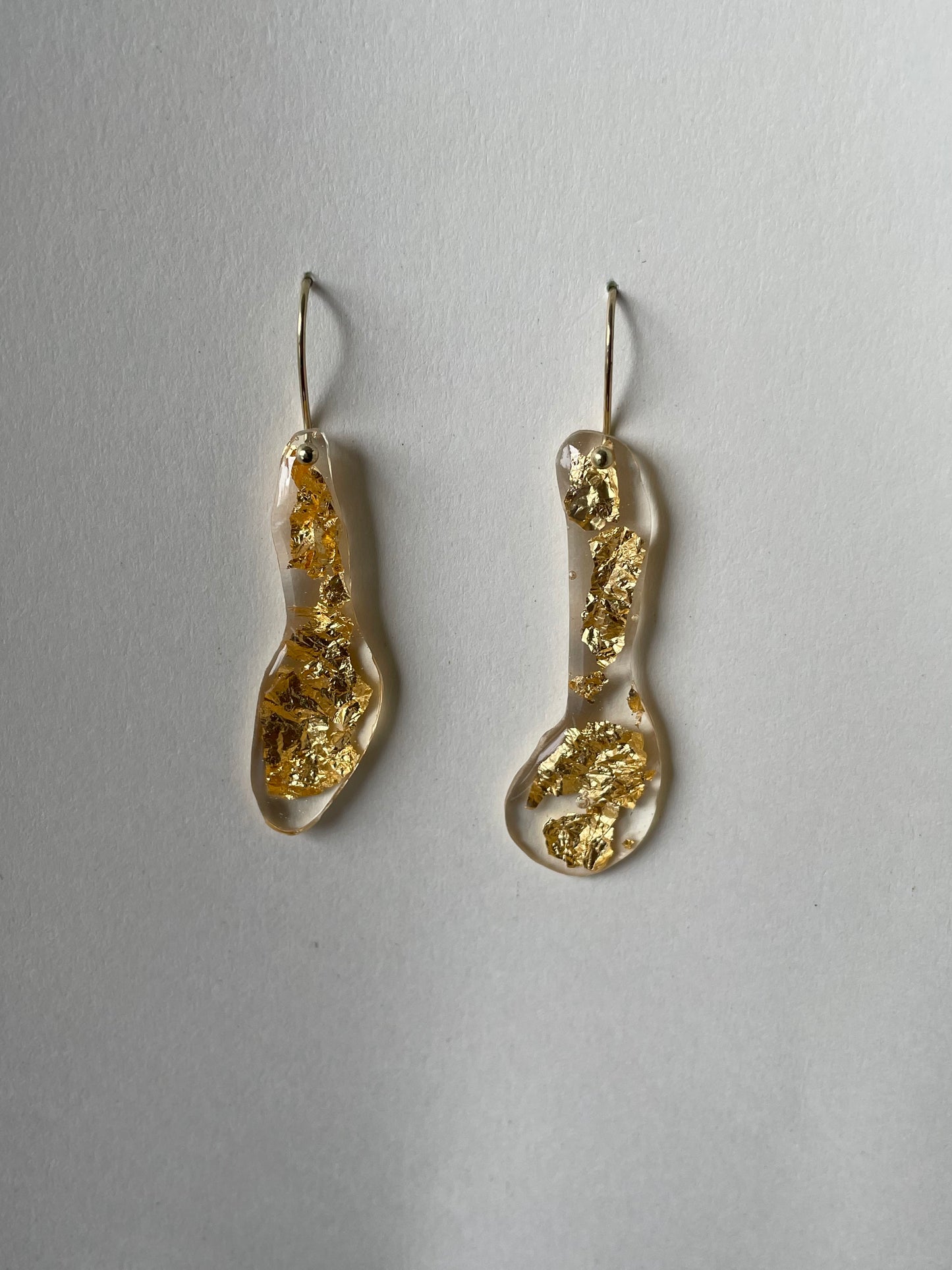 Fluid drop earrings - organic shape