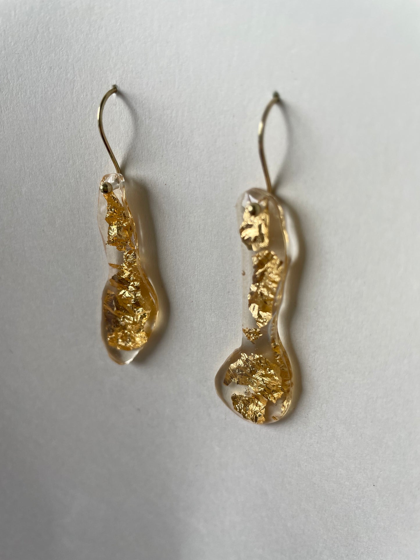 Fluid drop earrings - organic shape