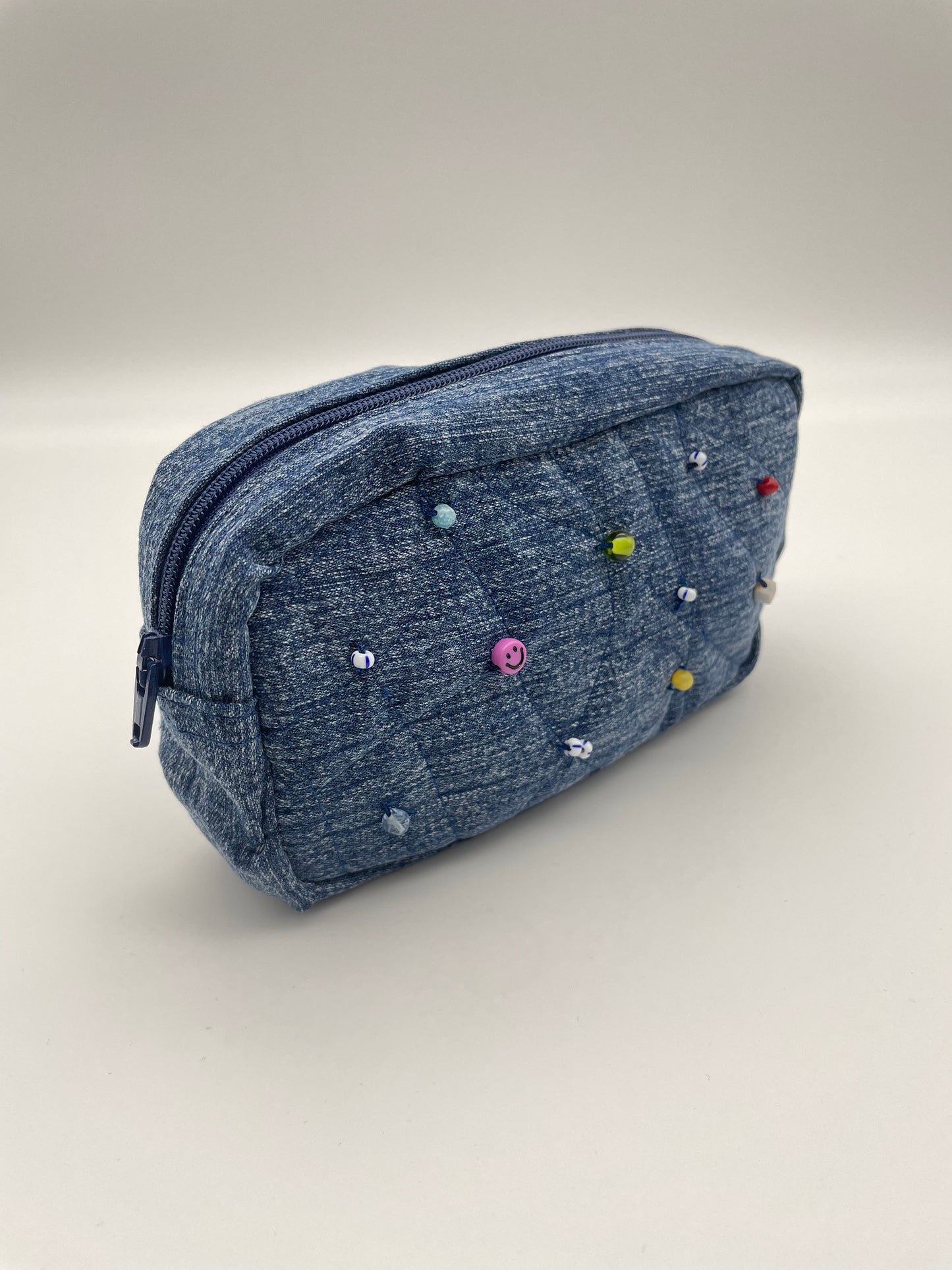 Upcycling denim cosmetic bag SOPHIE