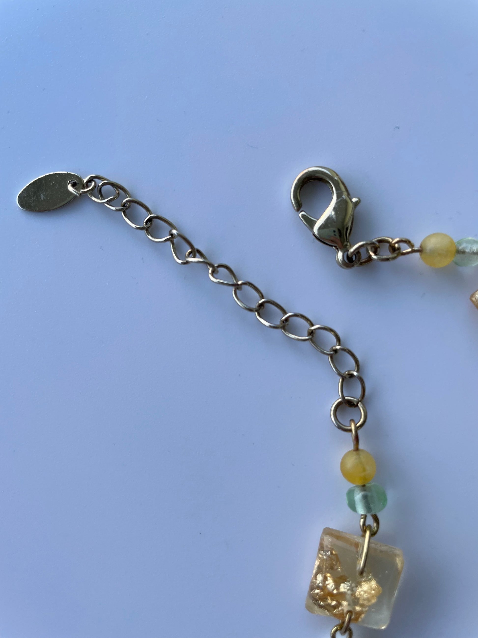 Upcycling bracelet sweet armcandy gold resin recycled beads handmade epoxy jewelry